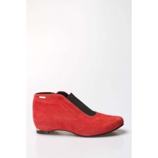 Hakiki Deri Kırmızı Süet Kadın Casual Ayakkabı 019ZA3171
