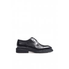 Hakiki Deri Siyah Antik Erkek Klasik Ayakkabı 237MA0120