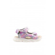 Hakiki Deri Beyaz Pembe Unisex Çocuk Klasik Sandalet 574XCA2031