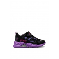 Siyah Lila Unisex Çocuk Sneaker Ayakkabı 598XCA049