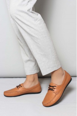 Hakiki Deri Taba Kadın Loafer Ayakkabı 710ZA045