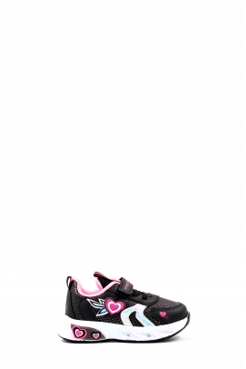 Siyah Fuşya Bebek Sneaker Ayakkabı 461BA204