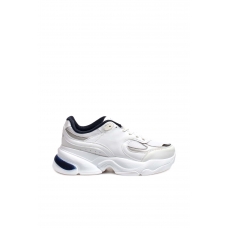Beyaz Lacivert Kadın Sneaker Ayakkabı 500ZA7190