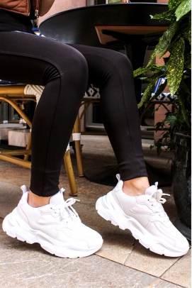 Beyaz Kadın Sneaker Ayakkabı 500ZAF7288