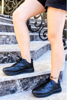 Siyah Kadın Sneaker Ayakkabı 416ZAFJACK