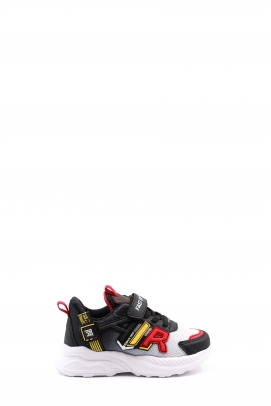 Siyah Kırmızı Unisex Çocuk Sneaker Ayakkabı 615XCA080