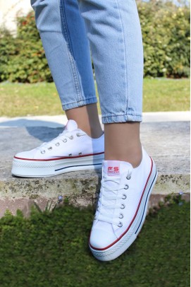 Beyaz Kadın Sneaker Ayakkabı 620ZA1907
