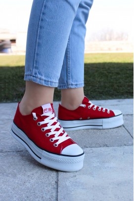 Kırmızı Kadın Sneaker Ayakkabı 620ZA1907