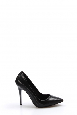 Siyah Rugan Kadın Stiletto Ayakkabı 629ZA005-1888