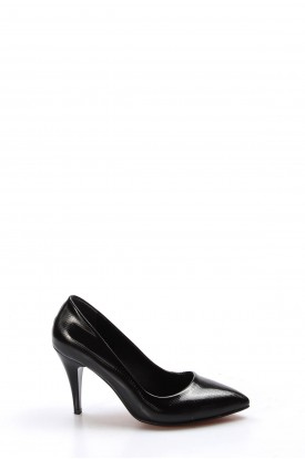 Siyah Rugan Kadın Stiletto Ayakkabı 629ZA039-087