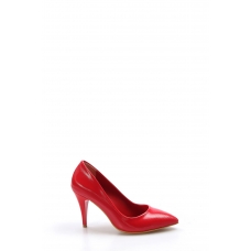 Kırmızı Rugan Kadın Stiletto Ayakkabı 629ZA039-087