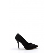 Siyah Süet Kadın Stiletto Ayakkabı 629ZA204-580