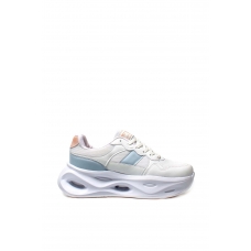 Beyaz Mavi Pudra Kadın Sneaker Ayakkabı 666ZA154