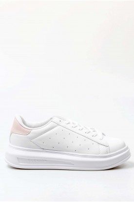 Beyaz Pudra Kadın Sneaker Ayakkabı 666ZAF1560
