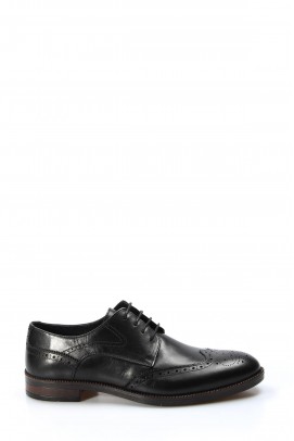 Hakiki Deri Siyah Erkek Klasik Ayakkabı 701MA08-3