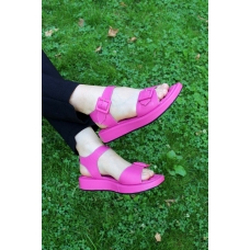 Hakiki Deri Fuşya Kadın Klasik Sandalet 710ZA150