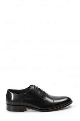 Hakiki Deri Siyah Antik Erkek Klasik Ayakkabı 717MA627-002