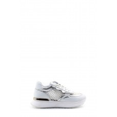 Hakiki Deri Beyaz Gümüş Kadın Casual Ayakkabı 757ZA24051