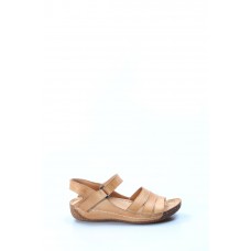 Hakiki Deri Bej Kadın Klasik Sandalet 763ZA05