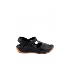 Hakiki Deri Siyah Kadın Klasik Sandalet 763ZA011