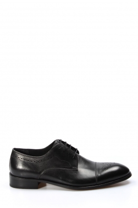 Hakiki Deri Siyah Erkek Klasik Ayakkabı 822MBA78