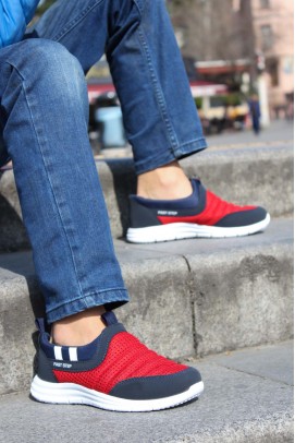 Kırmızı Lacivert Unisex Çocuk Sneaker Ayakkabı 868FA1006