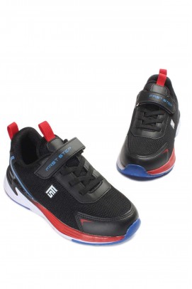 Sıyah Saks Kırmızı Unisex Çocuk Sneaker Ayakkabı 991XA1251