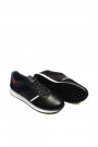 Hakiki Deri Siyah Erkek Sneaker Ayakkabı 856MA2314    