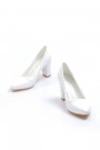 Beyaz Kadın Kalın Topuklu Ayakkabı 917ZA850     