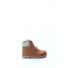 Hakiki Deri Kürklü Gingery Nubuck Unisex Çocuk Worker Bot 006KFA1002