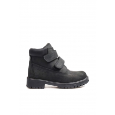 Hakiki Deri Black Nubuck Unisex Çocuk Worker Bot 006SPA1001