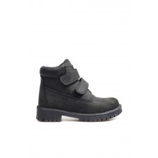 Hakiki Deri Black Nubuck Unisex Çocuk Worker Bot 006SFA1001