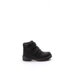 Hakiki Deri Black Unisex Çocuk Worker Bot 006SFA1001