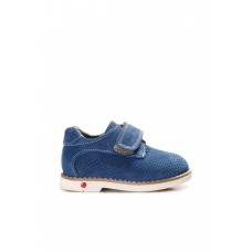 Hakiki Deri Mavi Nubuk Unisex Çocuk Casual Ayakkabı 006PA23