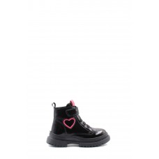 Hakiki Deri Black Patent Leather Pink Unisex Çocuk Klasik Bot 157SXA2994