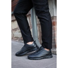 Hakiki Deri Siyah Erkek Casual Ayakkabı 161MA222