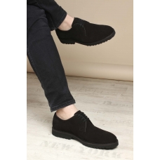 Hakiki Deri Black Suede Erkek Klasik Ayakkabı 237MA1519