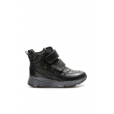 Hakiki Deri Siyah Unisex Çocuk Spor Bot 612SXCA770