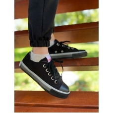 Black Unisex Çocuk Sneaker Ayakkabı 620FA0315