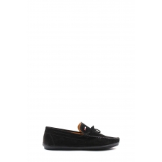 Hakiki Deri Black Suede Erkek Loafer Ayakkabı 628MAS01