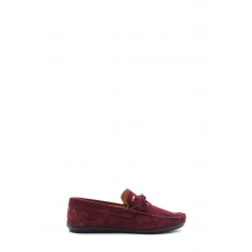Hakiki Deri Bordo Süet Erkek Loafer Ayakkabı 628MAS01