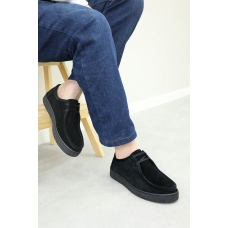 Hakiki Deri Black Suede Erkek Casual Ayakkabı 628MA2024