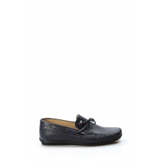 Hakiki Deri Navy Blue Erkek Loafer Ayakkabı 628MA01