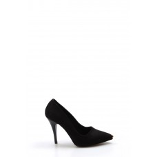 Black Suede Kadın Stiletto Ayakkabı 629ZA204-580