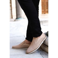 Hakiki Deri Beige Nubuck Erkek Casual Ayakkabı 711MA370-2291