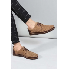 Hakiki Deri Sand Nubuck Brown Erkek Casual Ayakkabı 711MA202-2291