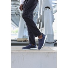 Hakiki Deri Lacivert Erkek Casual Ayakkabı 711MA440-4041