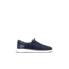 Hakiki Deri Navy Blue Nubuck Navy Blue Erkek Casual Ayakkabı 711MA440-4041