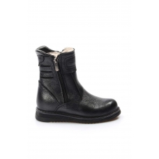 Hakiki Deri Kürklü Siyah Unisex Çocuk Klasik Bot 770KPA202