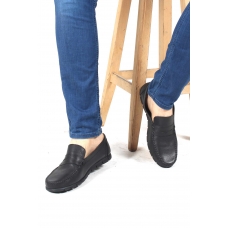 Hakiki Deri Siyah Erkek Loafer Ayakkabı 783MA20